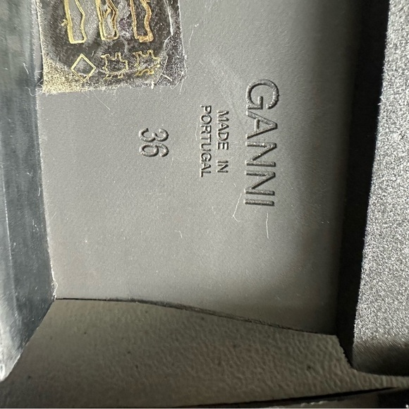 Ganni Jewel Loafers Black Patent Leather Crystal Embellished Chunky Lug - Picture 11 of 11